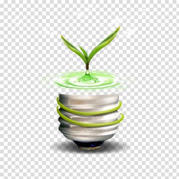 Incandescent light bulb Environmental protection Green, light bulb transparent background PNG clipart