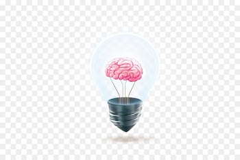 Incandescent light bulb Incandescence - Brain bulb vector 