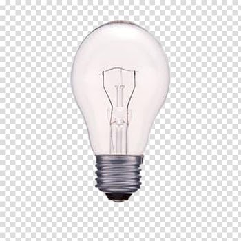 Incandescent light bulb , White long bulb transparent background PNG clipart