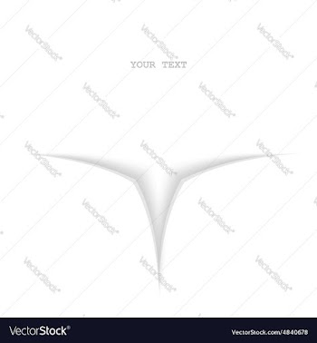 Incision on a paper vector image