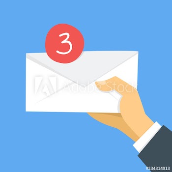 Income message in email concept