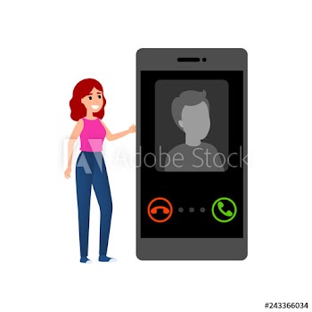 Incoming call from person on mobile phone