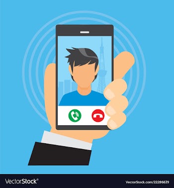 Incoming calls from a boy vector image