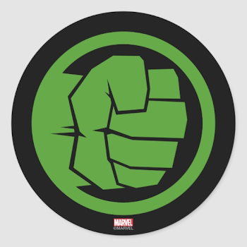Incredible Hulk Logo Classic Round Sticker | Zazzle.com