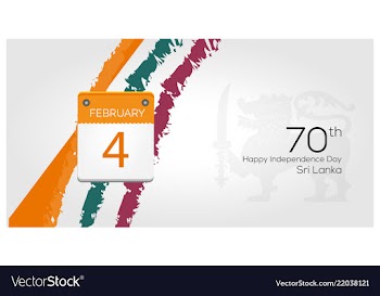 Independence day 2018 sri lanka vector image