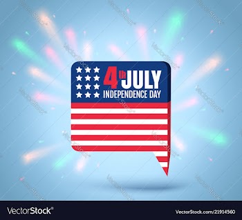  					Independence day at 4 th july vector image														