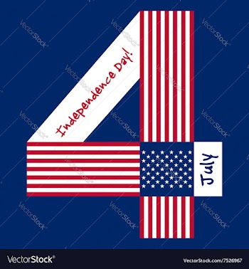 Independence Day card or background July 4 vector image