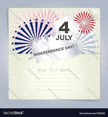 Independence Day card or background July 4 vector image