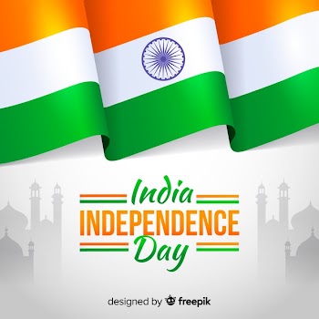 Independence day of india background flat style Free Vector