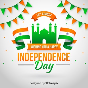 Independence day of india background flat style Free Vector