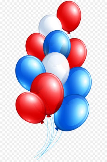 Independence Day Symbol Clip art - 4th July Balloon Bunch PNG Clip Art Image 