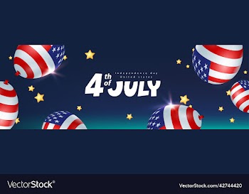 independence day usa celebration banner in night