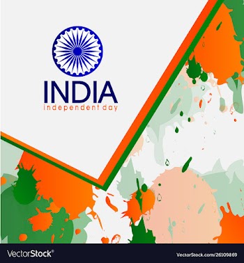 Independent country baground day india vector image