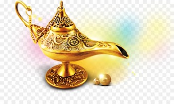 India Aladdin Light Lamp - Golden,Indian style lamp 