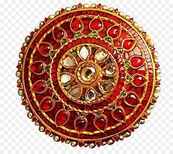 India Earring Jewellery Pearl Gemstone - Ruby decorative pattern 