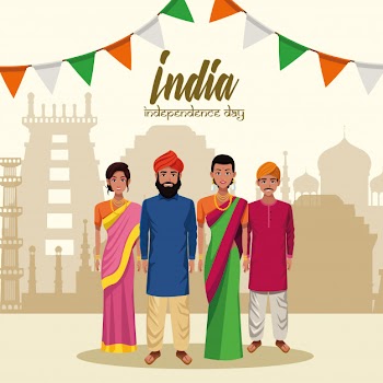 India independence day card Free Vector