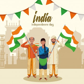 India independence day card Free Vector