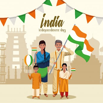 India independence day card Free Vector