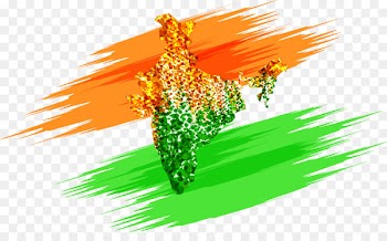 India Map - Vector Map of India and strokes 