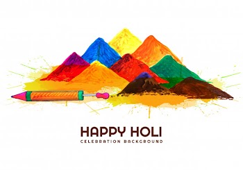 Indian festival holi celebrations card Free Vector