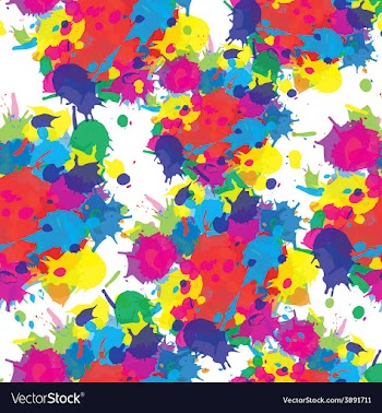 Indian festival seamless pattern colors splash vector image
