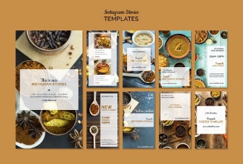 Indian food instagram stories collection Free Psd