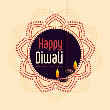 Indian happy diwali festival card illustration Free Vector