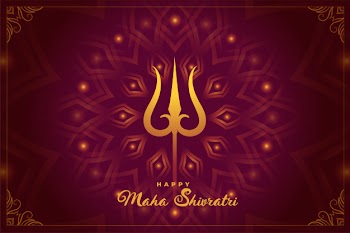 Indian hindu festival of maha shivratri background Free Vector
