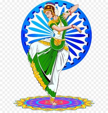 Indian Independence Day Delhi Republic Day parade January 26 - Vector dancing Indian woman 