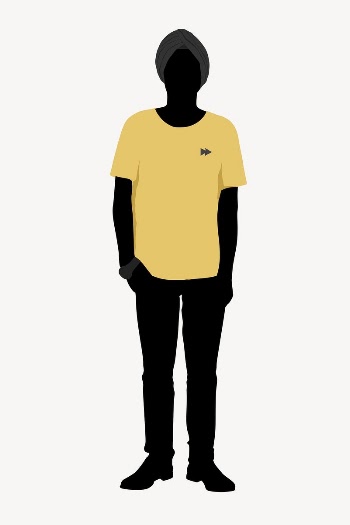 Indian man silhouette, full body | Free PSD - rawpixel