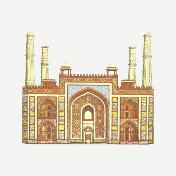 Indian mausoleum clipart illustration psd. | Free PSD - rawpixel