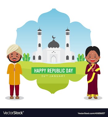indian republic background with character