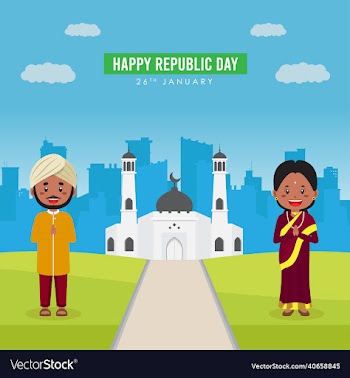 indian republic background with character