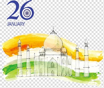 Indian temple illustration, Indian Independence Day Republic Day, Drawing Taj Mahal, India transparent background PNG clipart
