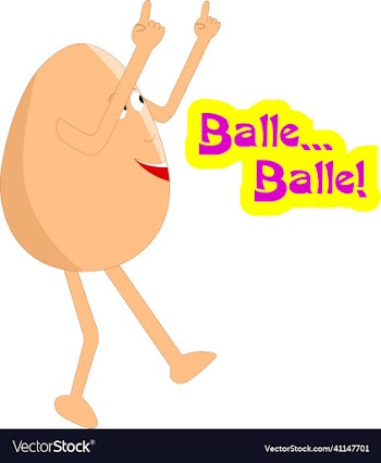 indian-themed egg cartoon dancing saying yay yay