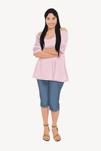 Indian woman standing, character illustration | Free PSD - rawpixel