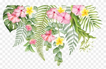 Individual Tropical Flowers For Greenery Wall Decal - Tropical Flowers Png