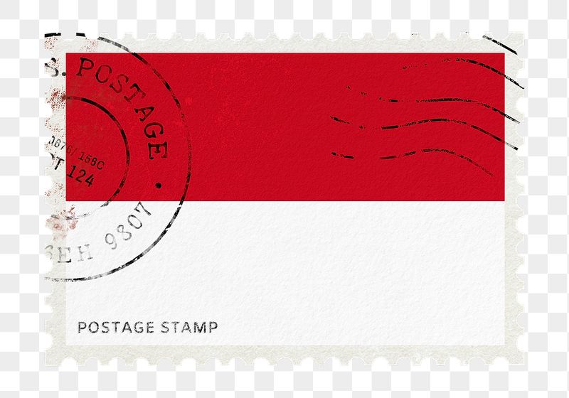 Indonesia flag png post stamp | Free PNG - rawpixel