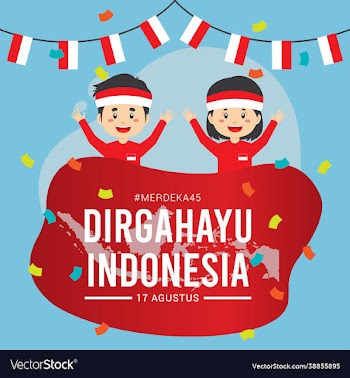 indonesia independence day with character
