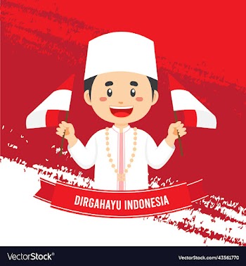 indonesia independence day with character