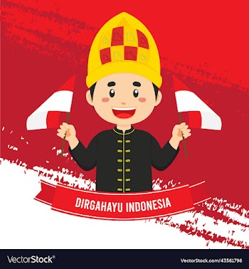 indonesia independence day with character