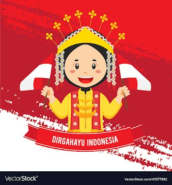 indonesia independence day with character