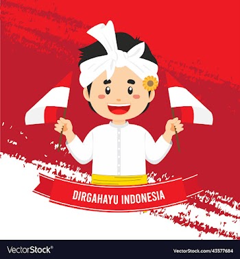 indonesia independence day with character