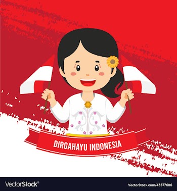 indonesia independence day with character