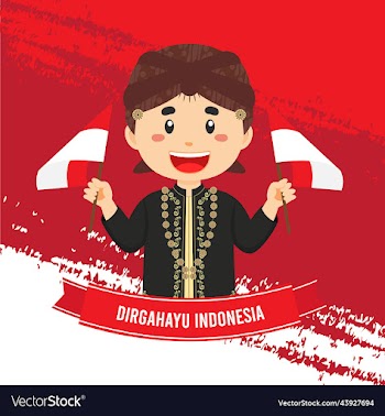 indonesia independence day with character