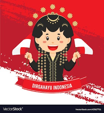 indonesia independence day with character