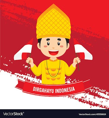 indonesia independence day with character