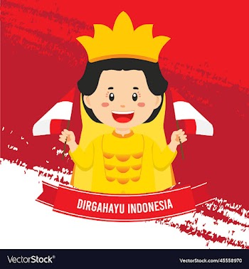 indonesia independence day with character