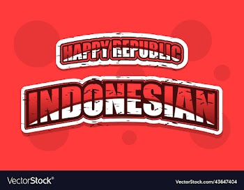 indonesian banner happy republic creative design