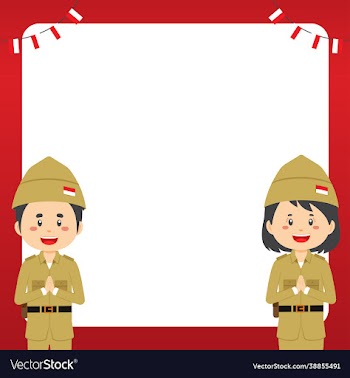 indonesian independence day with blank board